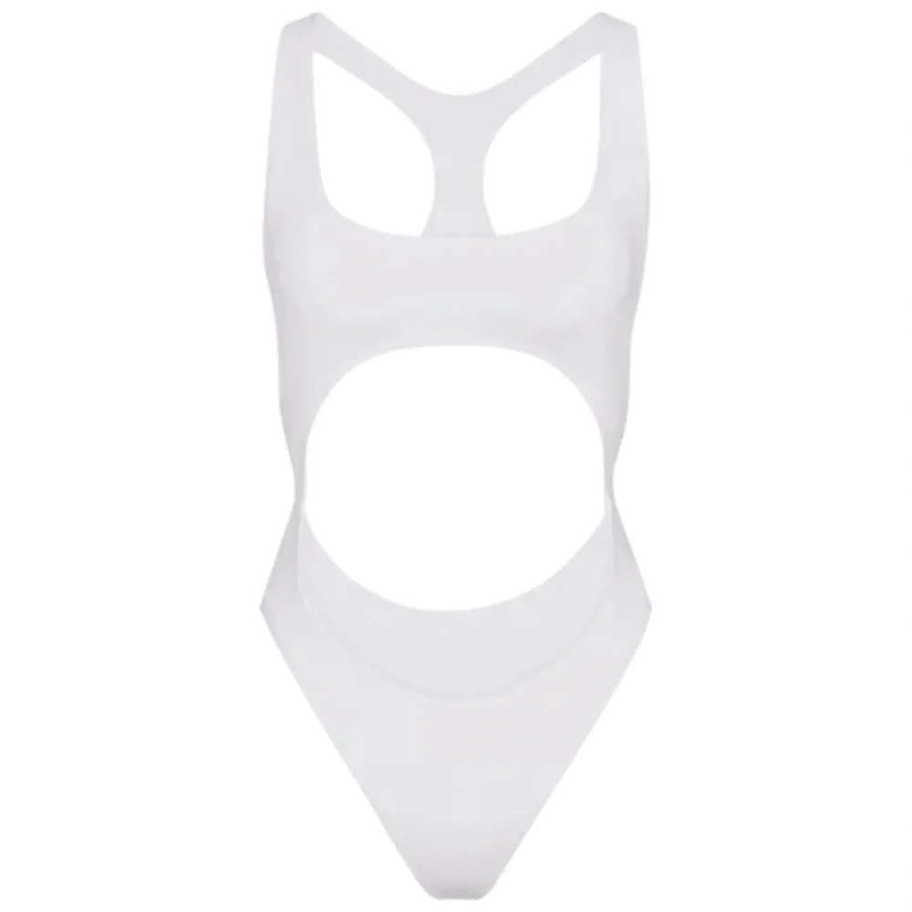 SKIMS White Cutout One-Piece Swimsuit